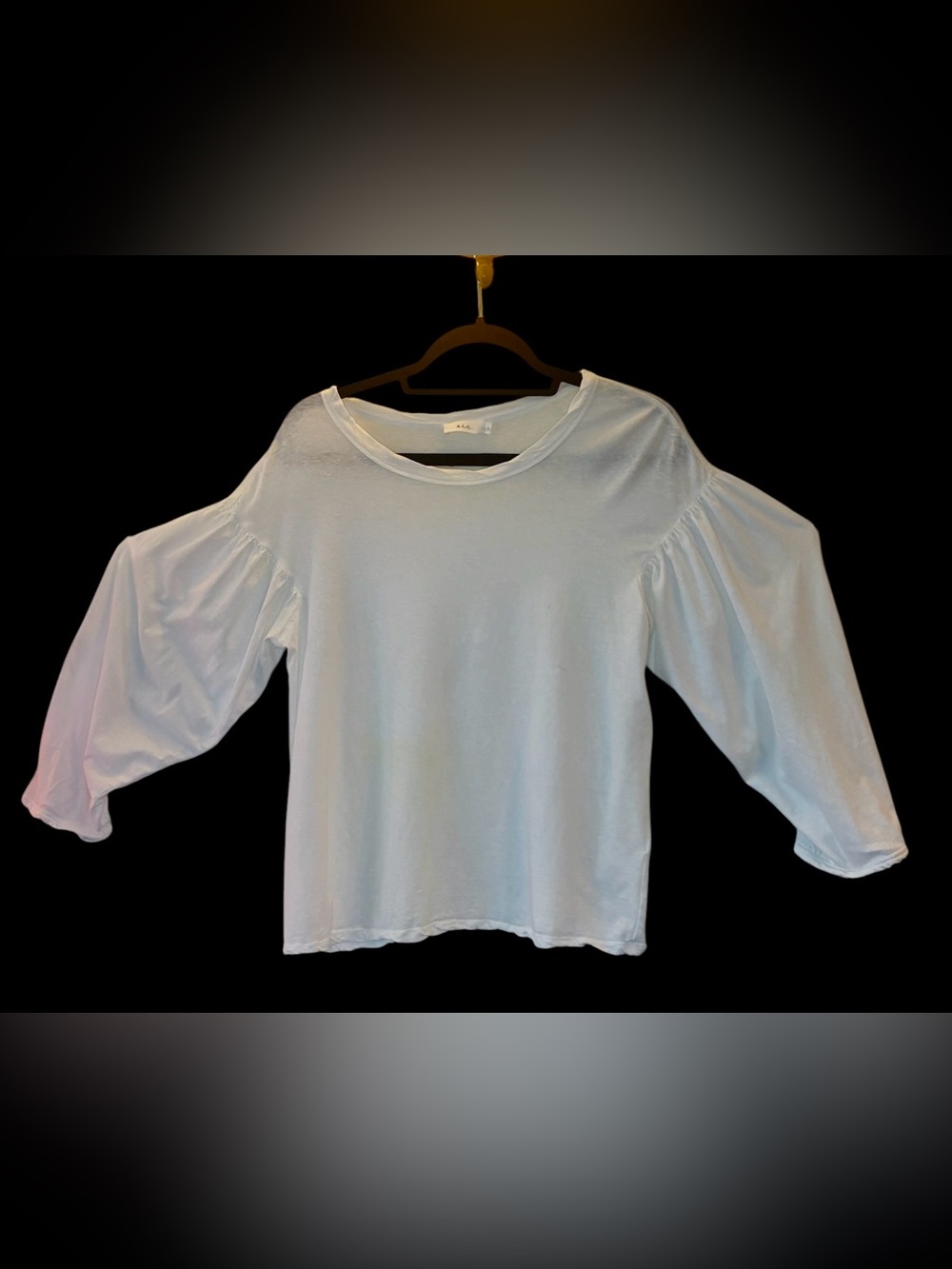 A.L.C. White Puff-Sleeve Women's t shirt - Picture 7 of 10